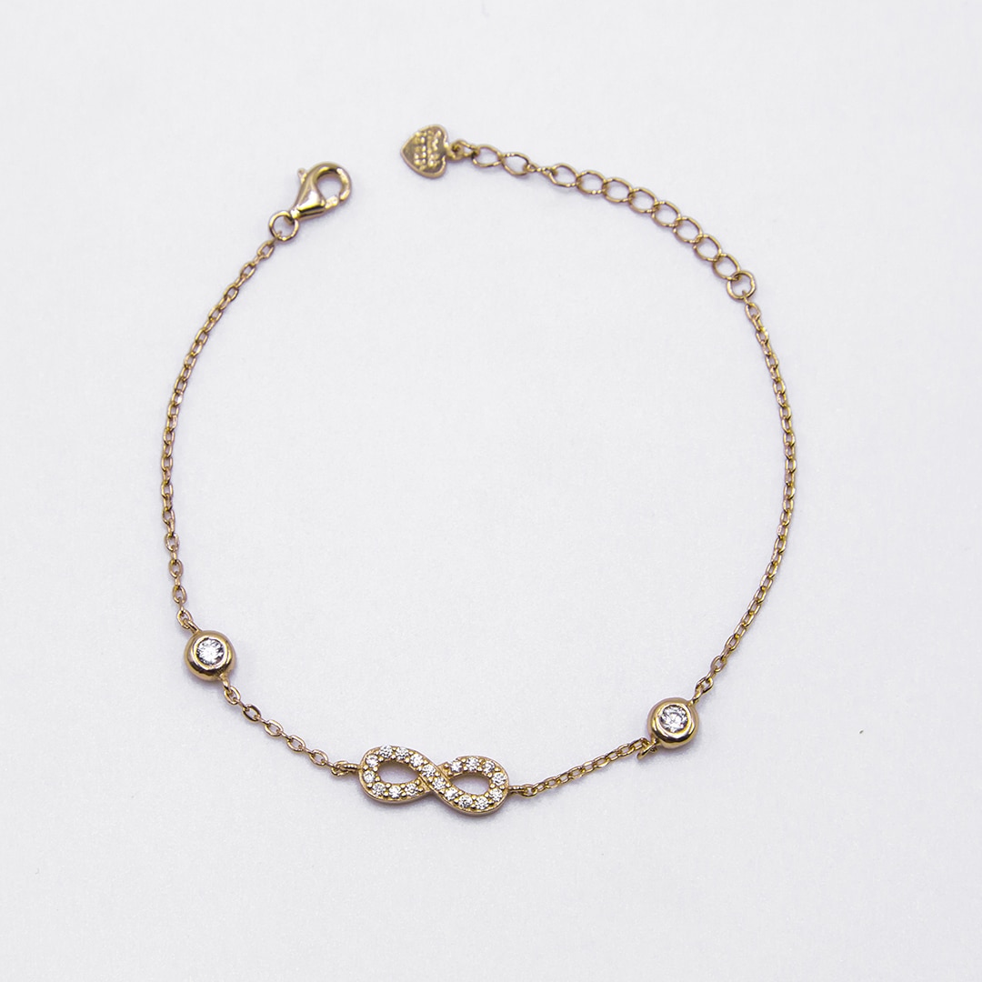 PULSERA INFINITO CIRCONITA ROSA