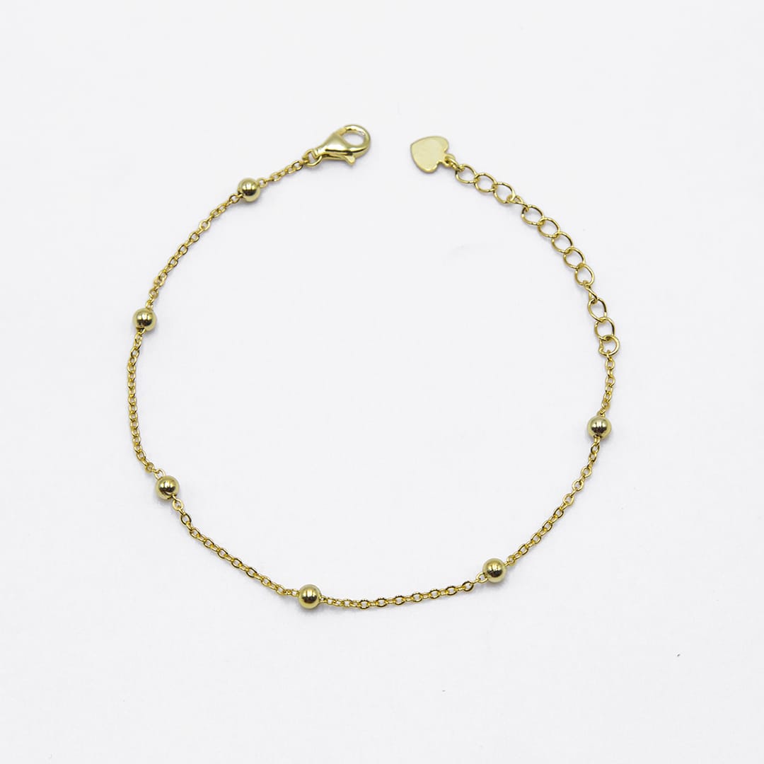 PULSERA BOLITAS DORADAS
