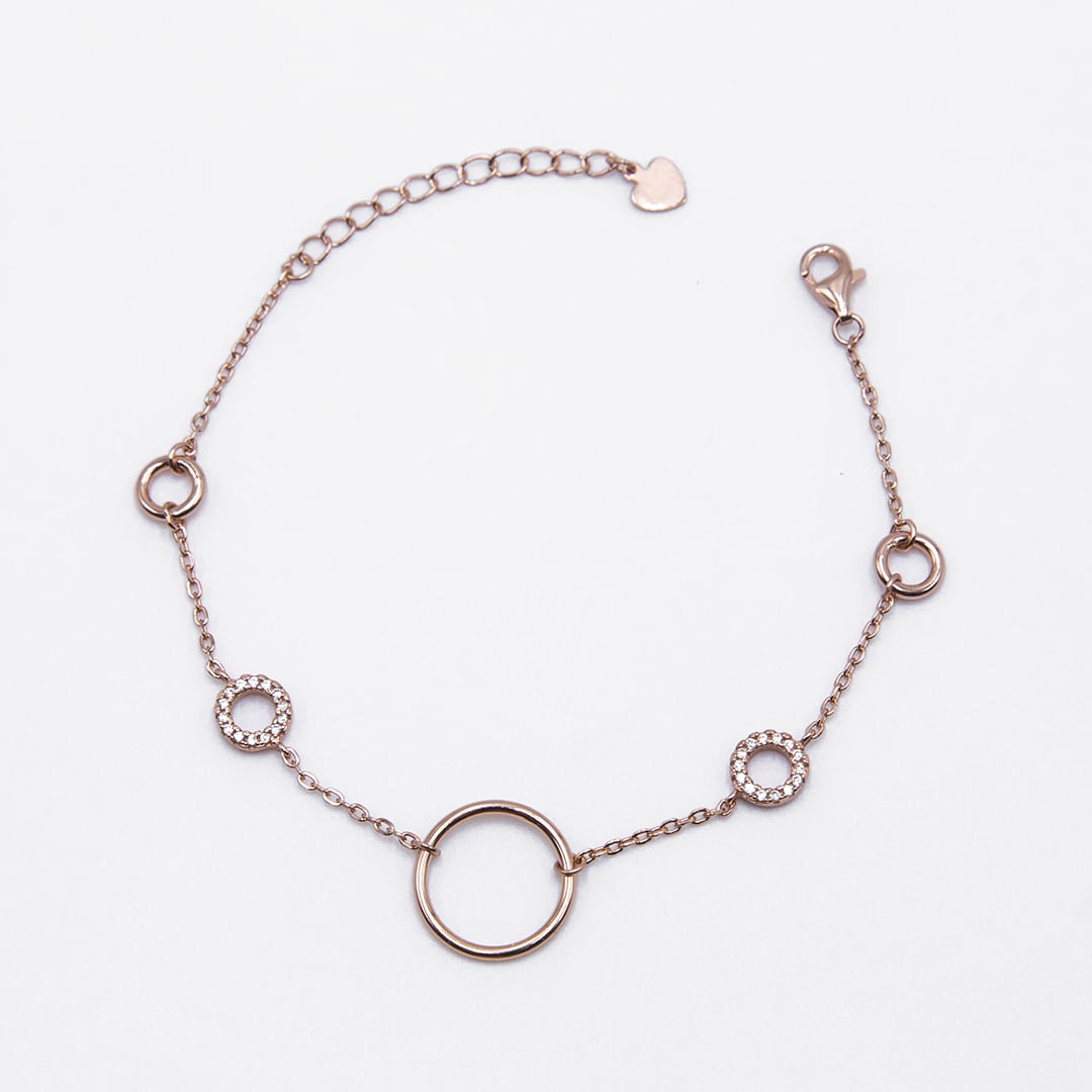 PULSERA CÍRCULO CIRCONITA ROSA