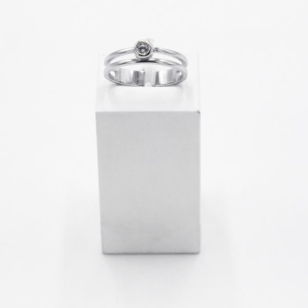 ANILLO DOS AROS Y SOLITARIO