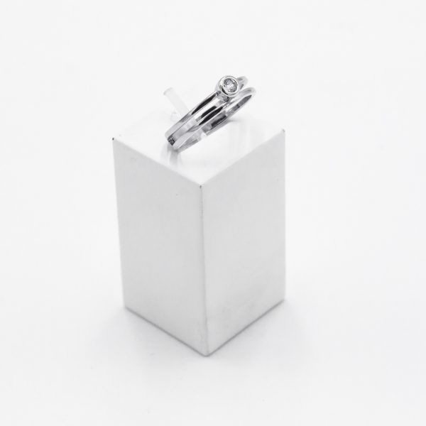 ANILLO DOS AROS Y SOLITARIO - Imagen 2