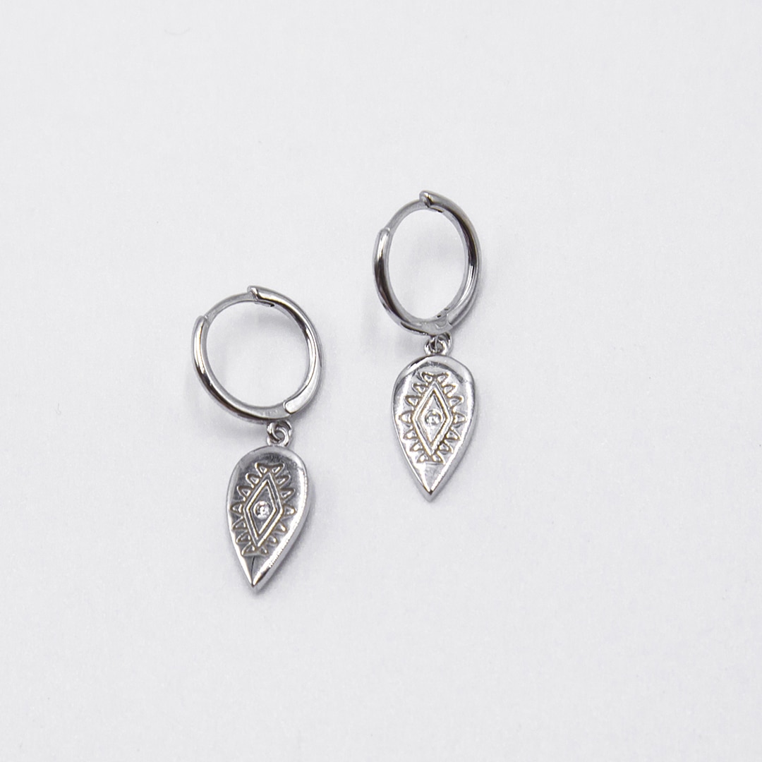 PENDIENTES ARO CON HOJA